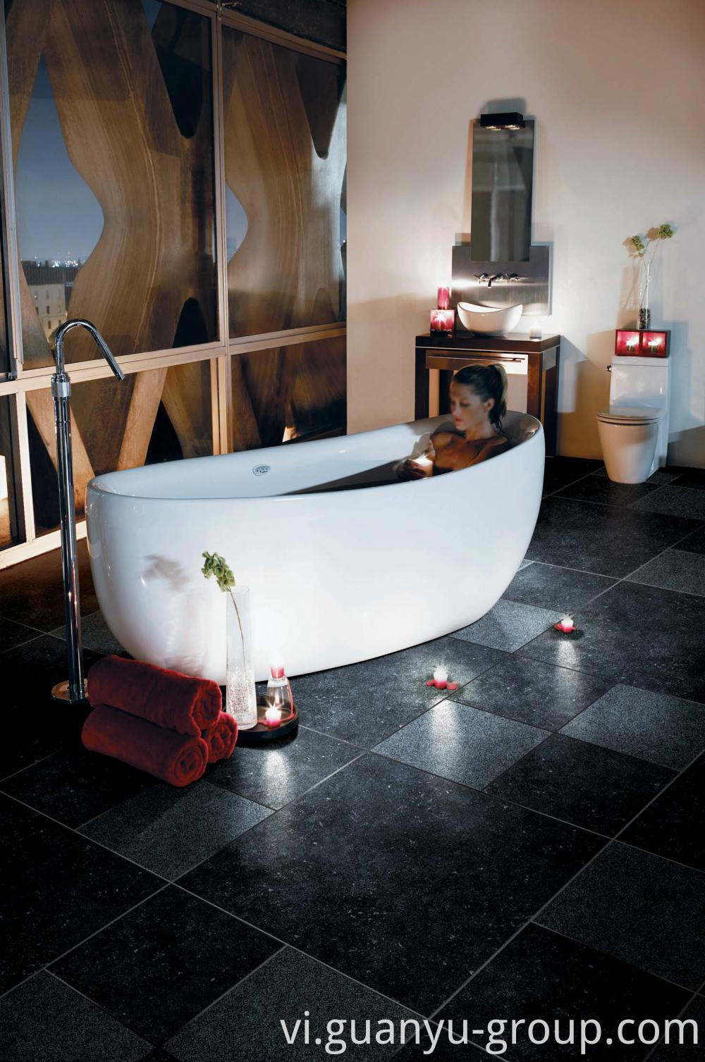 Black Anti-Slip Rustic Porcelain Tile